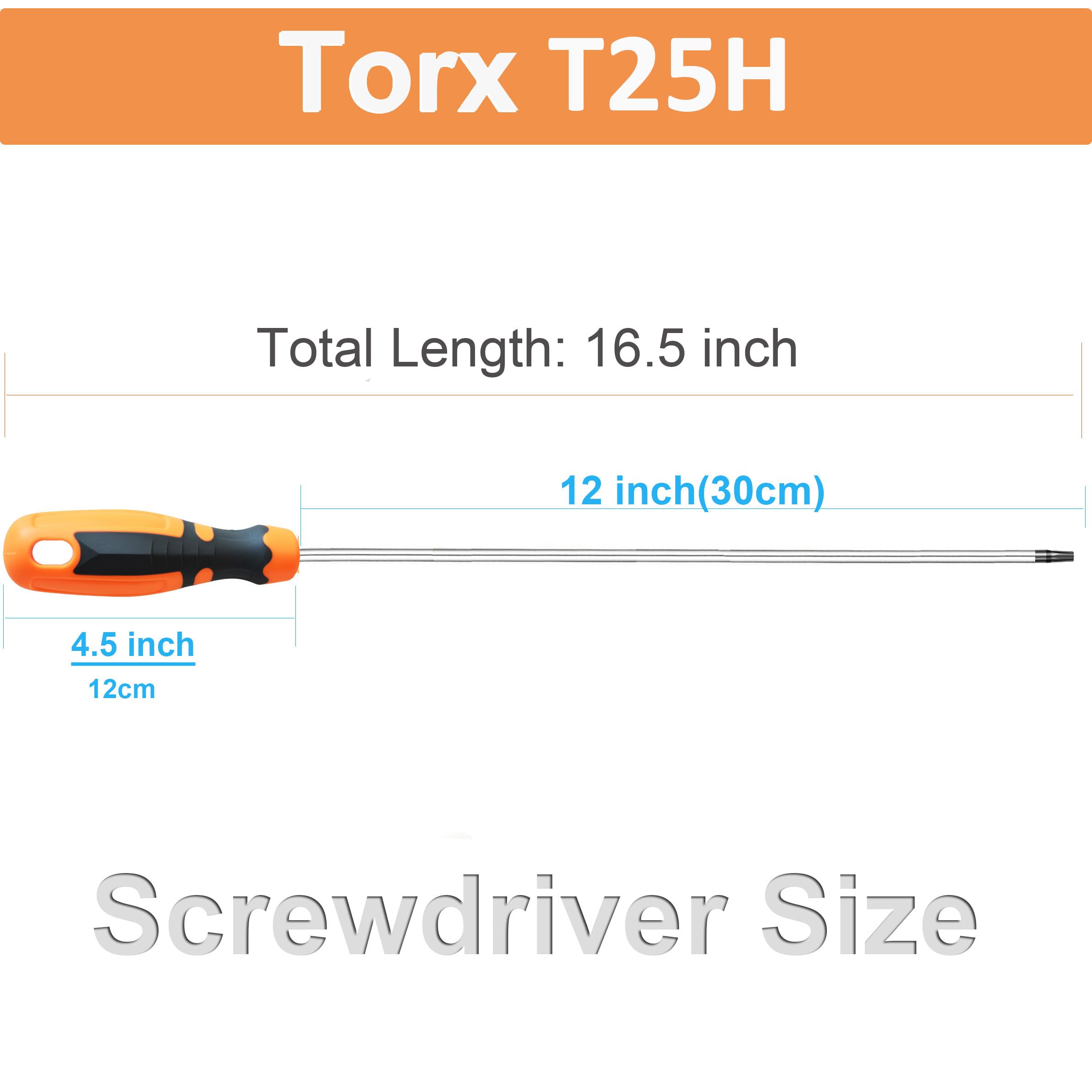 T25 Torx Screwdriver Extra Long, SKZIRI T25H 12inch Long Torx T25 Torx Screwdriver Extra Long, SKZIRI T25H 12inch Long Torx
